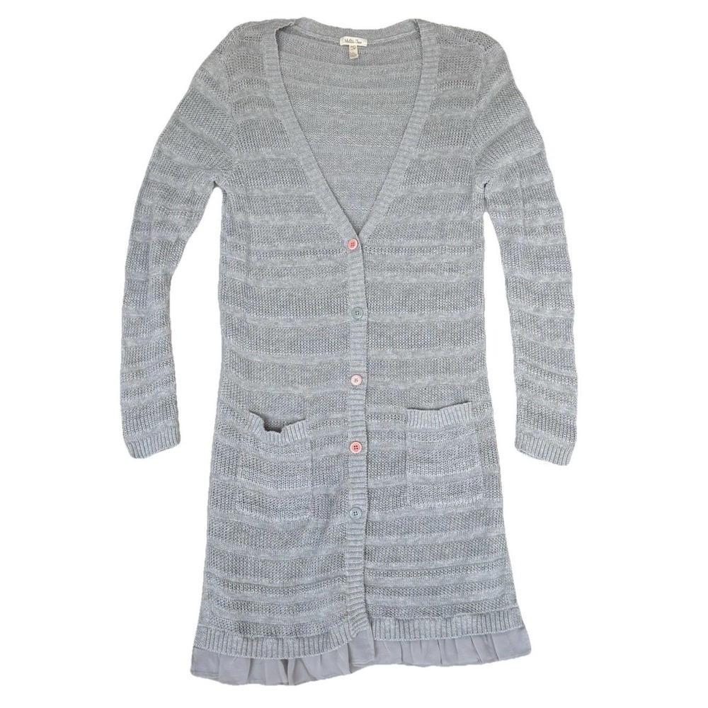 Matilda Jane Cardigan Women's Small Gray Wonderment Stay Cozy Angelic Ethereal - Picture 2 of 8